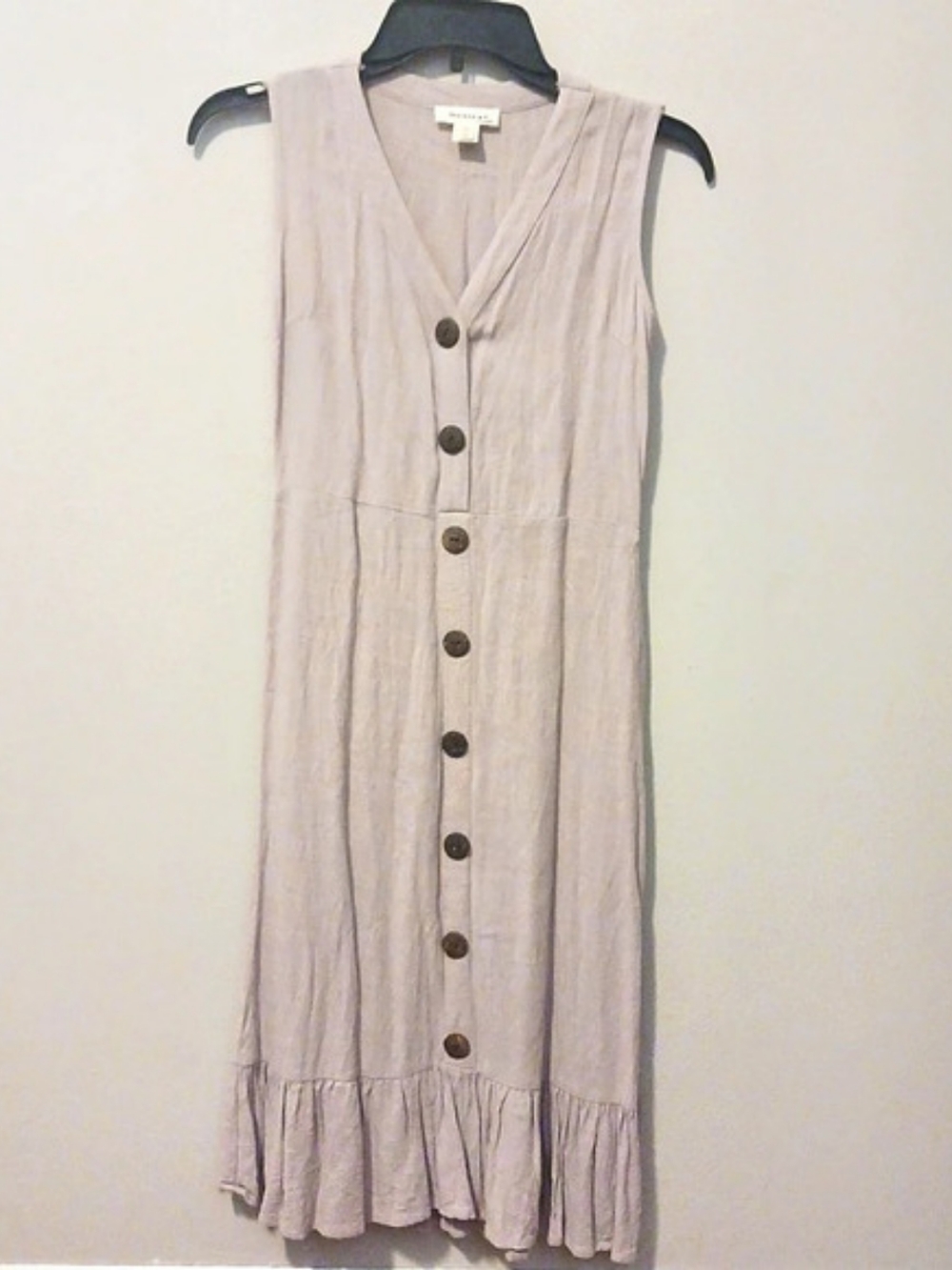 monteau Linen Blend Midi Dress Size Medium Like New